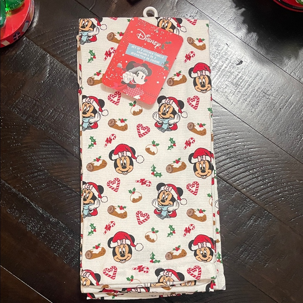 Disney Mickey Mouse Holiday Towels - Red and White